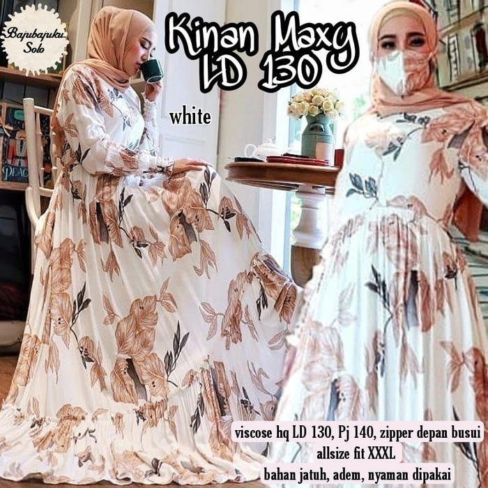 Gambar Maxi Dress Kinan Wanita Jumbo Rayon Viscose Busui Adem Dan Nyaman Size XL XXL 3XL 4XL 5XL By NataKlambi - MaxyKinan Black, XL/LD110 dari NATAKLAMBI undefined Tokopedia