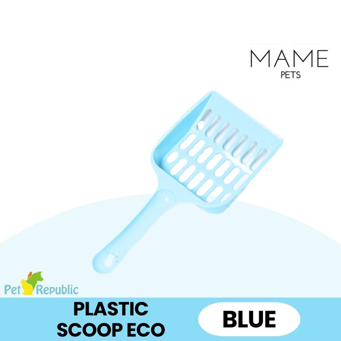 Gambar MAME Serokan Pasir Kucing Plastic Scoop Eco - Biru Muda dari Pet Republic Indonesia undefined Tokopedia