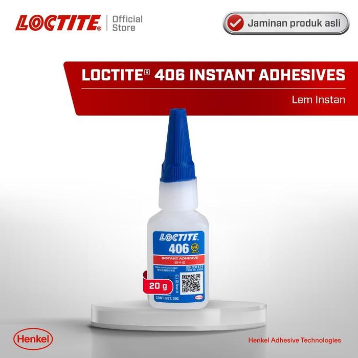 Gambar Loctite 406 Instant Adhesive Lem Instan Lem Super Oring 20 Gram Terbaru! - 406 dari Yayaga Store undefined Tokopedia