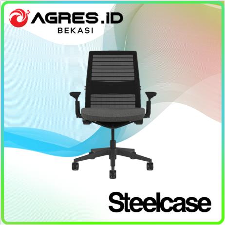 Gambar STEELCASE Think Task Chair / Kursi Kerja / Chair with Headrest Black & Metallic - Black dari Agres ID Bekasi undefined Tokopedia
