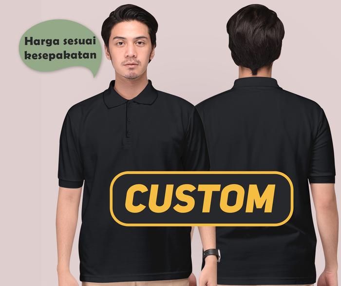 Gambar Kaos Polo Shirt Bordir Custom Bahan Katun - CUSTOM, PANJANG dari gs bordir depok undefined Tokopedia