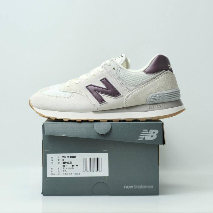 New Balance 574 Moonbeam Burgundy