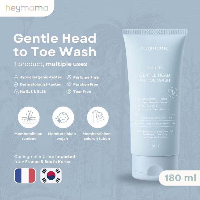 Gambar Heymama DAILY MILD FACE & BODY LOTION 180gr Hey Mama Lotion bayi & anak perawatan kulit alami Pelembab Newborn Kulit sensitif eczema eksim psoriasis - Head To Toe Was dari Applebaby29 undefined Tokopedia