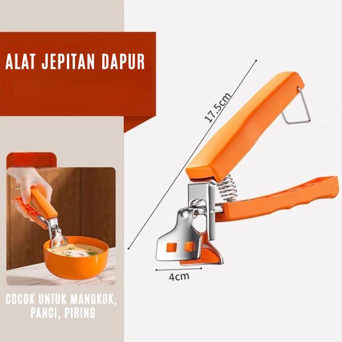 Gambar Alat Penjepit Panci Mangkok Piring Serbaguna / Clip Capitan Anti Panas R048 - Jepitan Dapur dari Kiraiya Store undefined Tokopedia