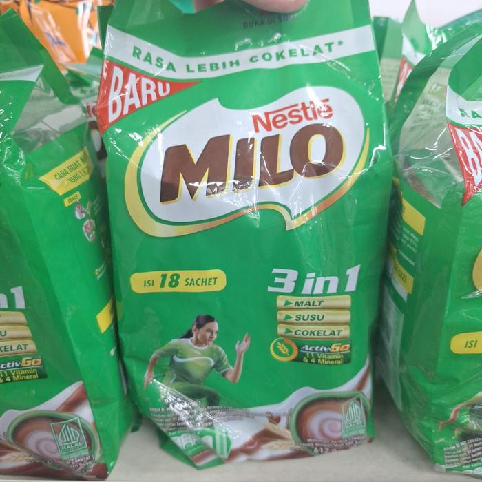 Gambar MILO ActivGo 3in1 18 sachet x 34gram dari SF Tactical undefined Tokopedia