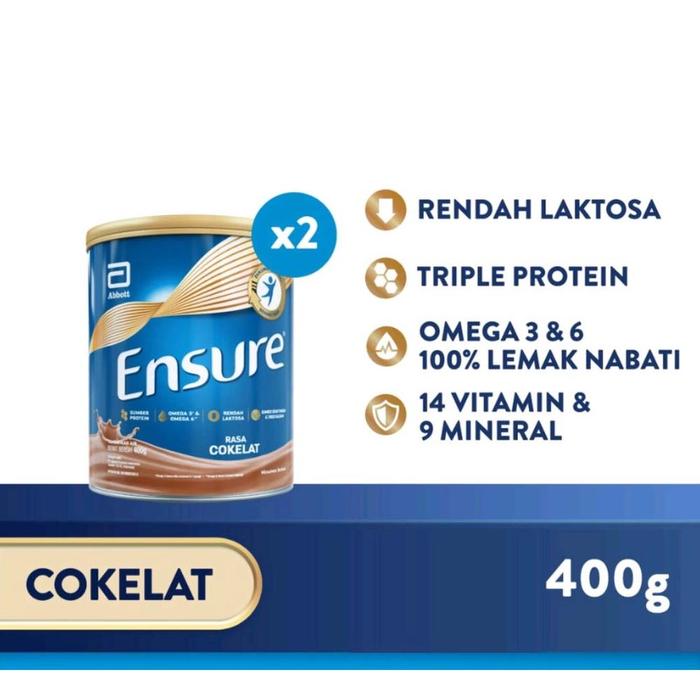 Gambar ENSURE VANILA COKLAT 380 850 GR - Coklat, 850 gr dari TOKO HALLO MAMA undefined Tokopedia