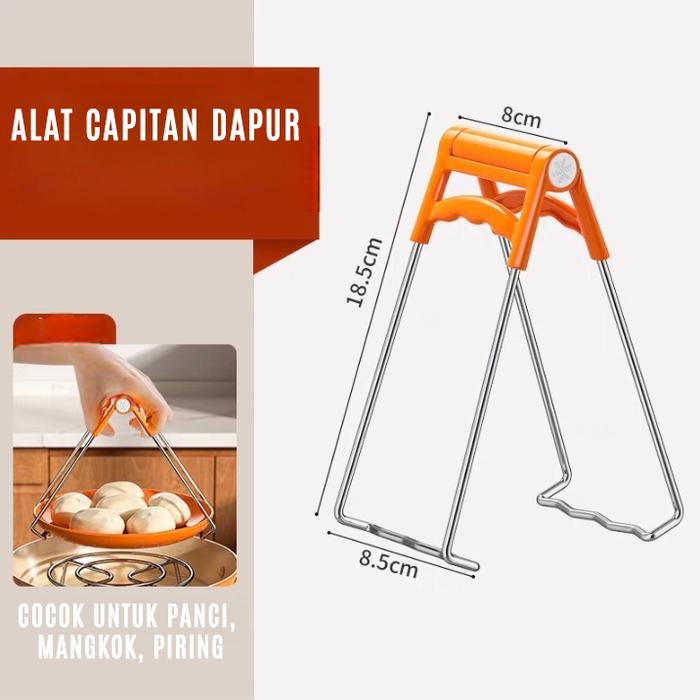 Gambar Alat Penjepit Panci Mangkok Piring Serbaguna / Clip Capitan Anti Panas R048 - Capitan Dapur dari Kiraiya Store undefined Tokopedia