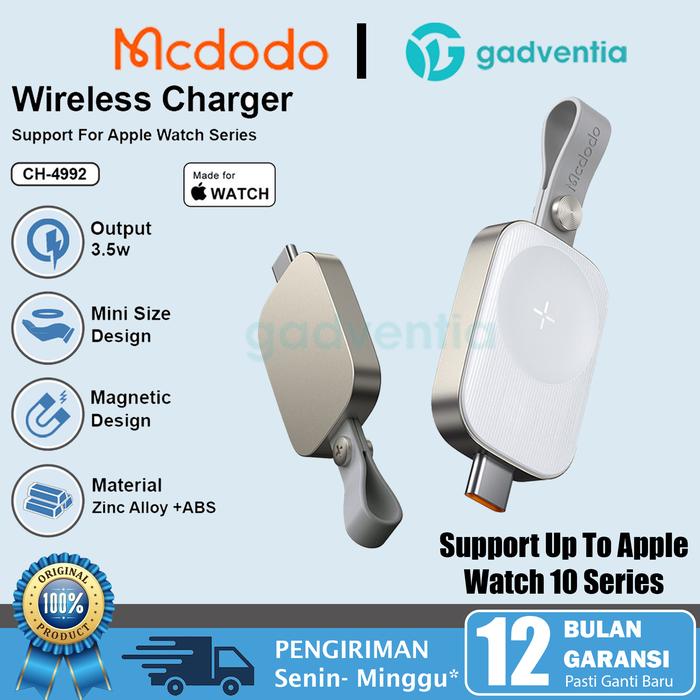 Gambar Mcdodo Wireless Charger Powerbank Magnetic for Apple Watch iWatch dari GADVENTIA undefined Tokopedia