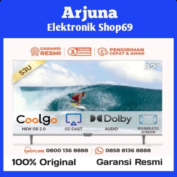 Gambar COOCAA 32S3U LED TV 32 Inch Smart TV Digital TV DVB-T2 USB Movie 32S3 - 32S3U dari Arjunaelektronikshop69 undefined Tokopedia