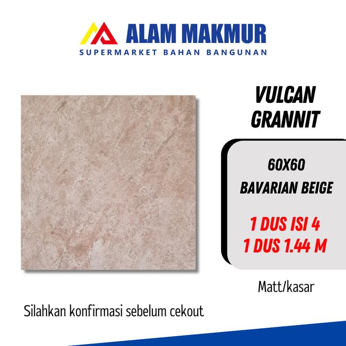 Gambar Granit 60x60 Vulcan bavarian beige /granit matt/kasar dari Alam Makmur Supermarket undefined Tokopedia