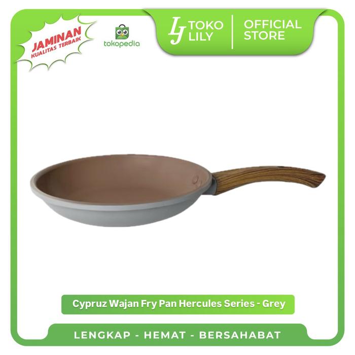Gambar Wajan Penggorengan Teflon Anti Lengket Fry Pan Cypruz Hercules Series - Grey Abu, 20 CM dari TokoLilySemarang undefined Tokopedia