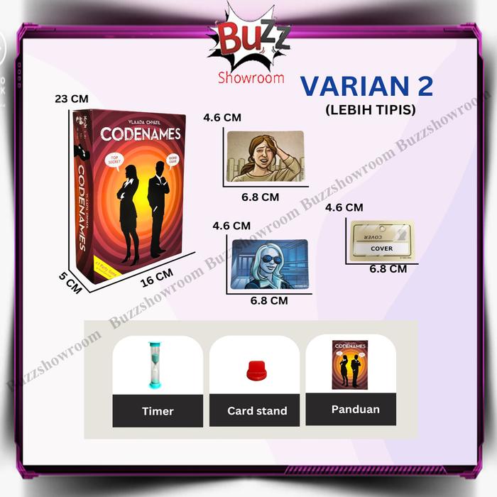 Gambar Codenames Board Card Game Mainan Kartu Codename - Tipis, Polos dari Buzzshowroom undefined Tokopedia