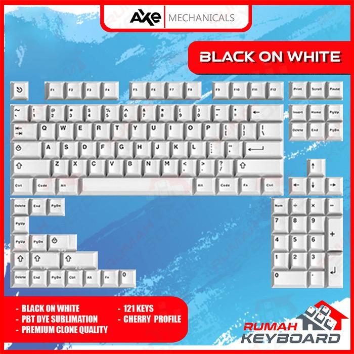 Gambar KEYCAP - KEYCAPS - CHERRY - WHITE ON BLACK - BLACK ON WHITE - PBT DYE - BOW dari Rumah-Keyboard undefined Tokopedia