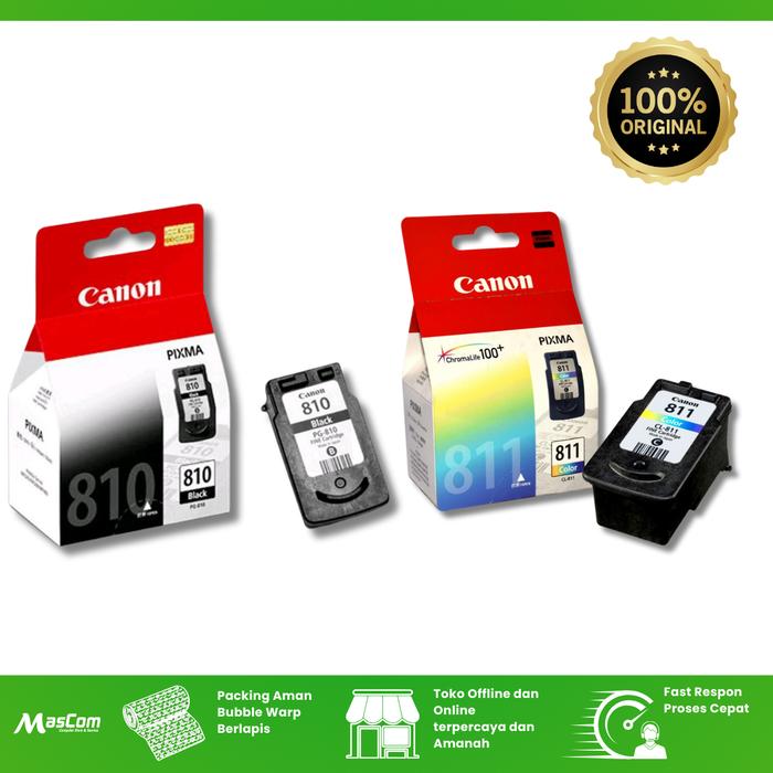 Gambar PAKET CARTRIDGE CANON 810 BLACK DAN 811 COLOUR dari Mascom-Computer Solo undefined Tokopedia