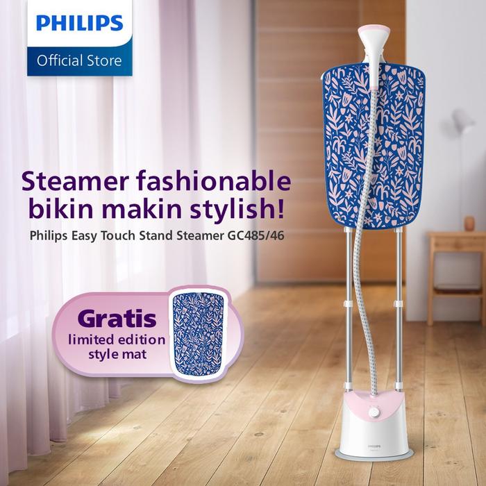 Gambar Philips Stand Steamer GC485/40 - Pastel Pink - Regular Setrika uap ORIGINAL GC 485 GARANSI RESMI ORIGINAL ORIGINAL - DENGAN STYLE MAT dari SJ PAMPERS TGR undefined Tokopedia