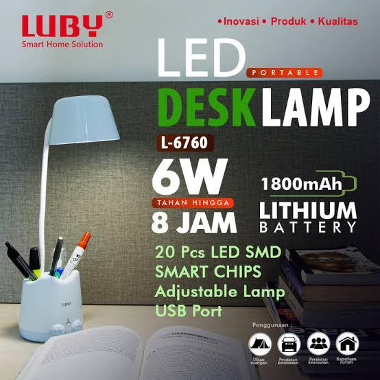 Gambar LUBY LED Desk Lamp / Lampu Meja Luby tipe EMERGENCY LAMP L-6760 / L-6761 / L-6762 [BEST SELLER] [NEW PRODUCT] [COD TERMURAH] [COD TERLARIS] - L-6760 dari GalaxyElektronikOnlineStore undefined Tokopedia
