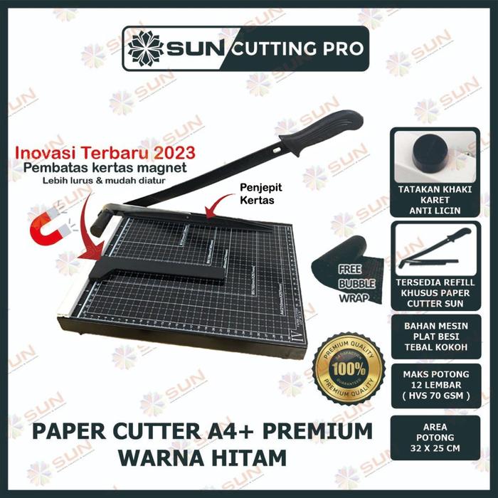 Gambar Paper Cutter A4 ( Alat Potong Kertas ) - A4+ PREM BLACK, Makassar dari Sun Indonesia undefined Tokopedia