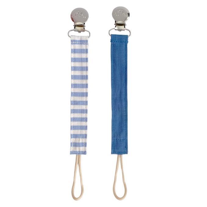 Gambar //SALE// itzy ritzy | itzy clip linen pacifier strap - blue dari Kintann Store undefined Tokopedia