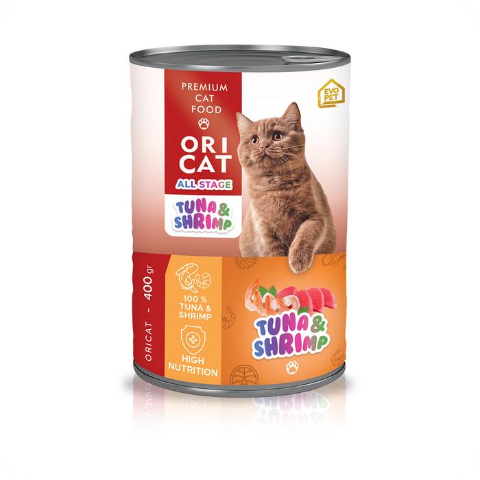 Gambar MAKANAN KUCING BASAH ORI CAT CAN KALENG 400G 400 G 400GR 400 GR - TUNA SHRIMP dari Dunia Hewan Store undefined Tokopedia