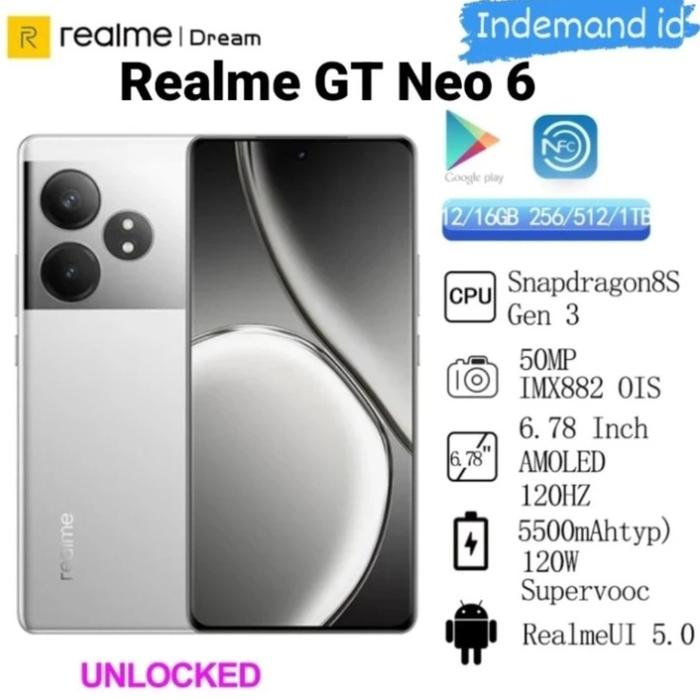 Realme GT6 シルバー 16GB 512GB グローバル版(Smartphone Realme GT6 シルバー 16GB 512GB グローバル版(Smartphone