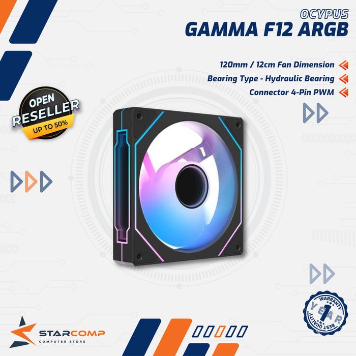 Gambar OCYPUS Gamma F12 ARGB | 120mm PWM ARGB Fan - Hitam dari Starcomp Solo undefined Tokopedia