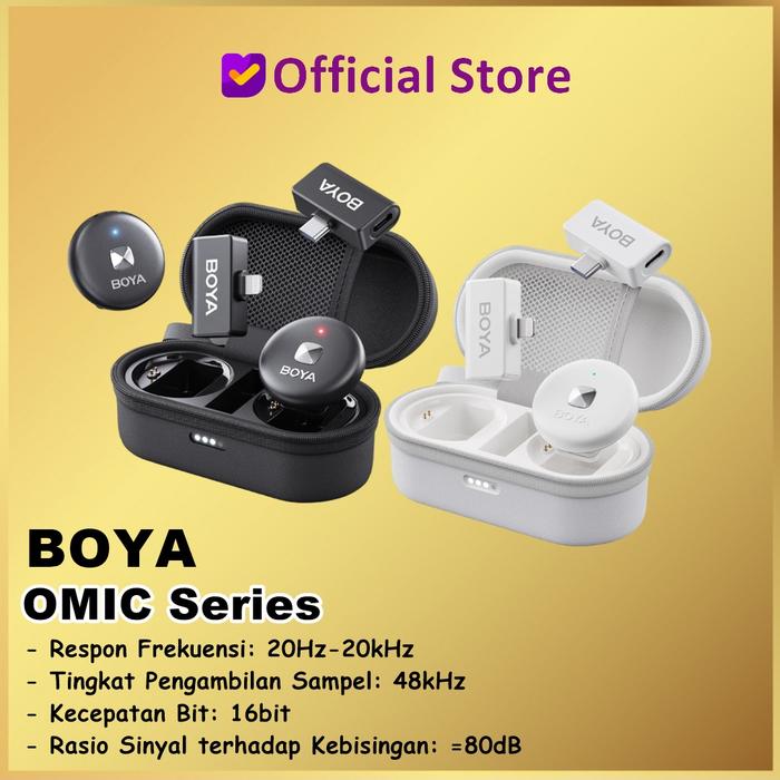 Gambar Boya Omic D / U Omic-D Omic-U Series 2.4GHz Dual-Channel Wireless For iPhone Lightning Type-C Mic Microphone - Hitam, Omic-D (ios) dari Dunia Mas Computer undefined Tokopedia