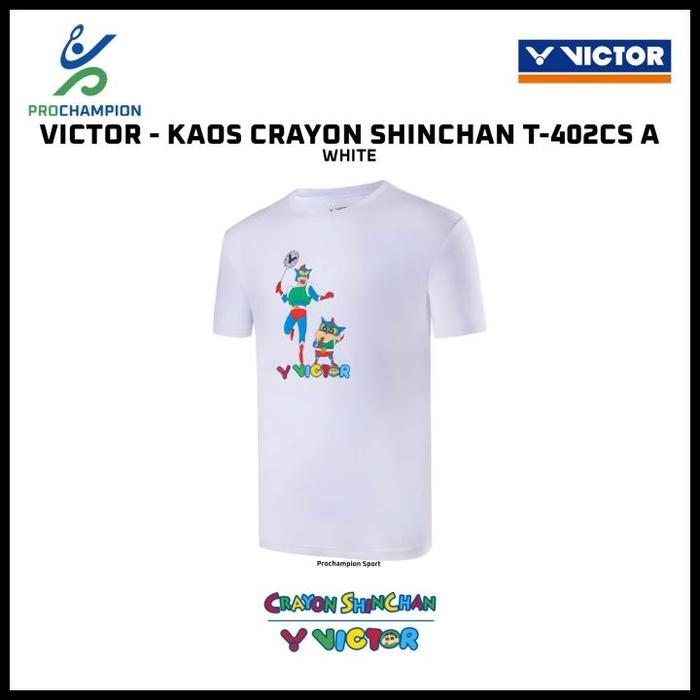 Gambar Alat Badminton Special Edition ! Kaos Jersey Victor Crayon Shinchan T 402 Cs White Original 100% Best Quality - XL dari MIZUEE undefined Tokopedia