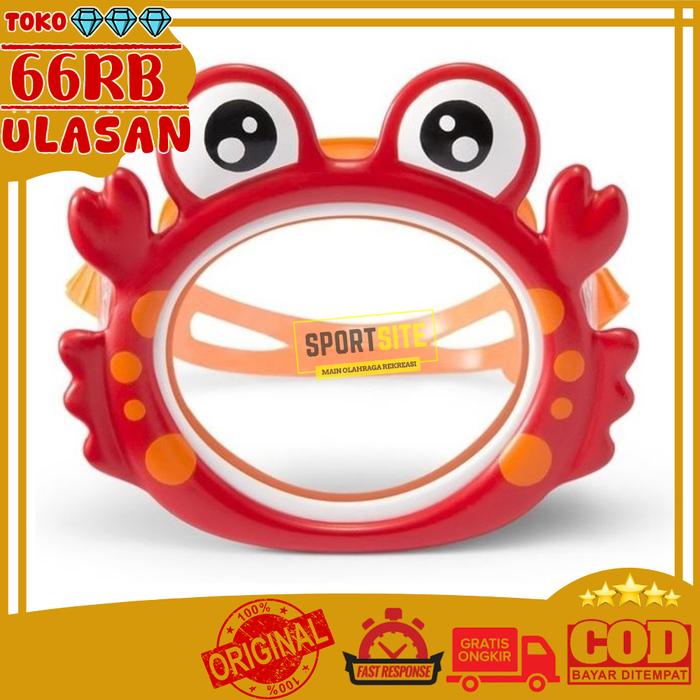 Gambar Intex Fun Mask Shark / Crab. Masker Kacamata Diving Renang Selam Anak - Crab Merah dari Sportsite undefined Tokopedia