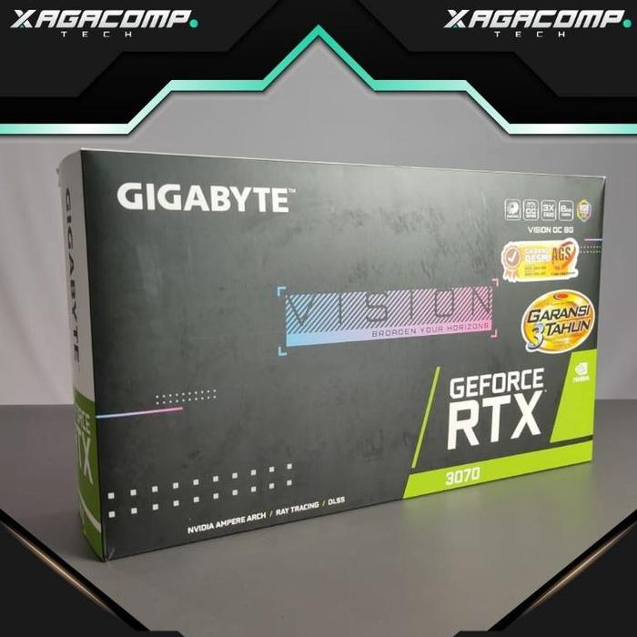 Promo Vga Grafik Card Gigabyte Geforce Rtx 3070 Vision Oc 8gb Gddr6 256-bit  White