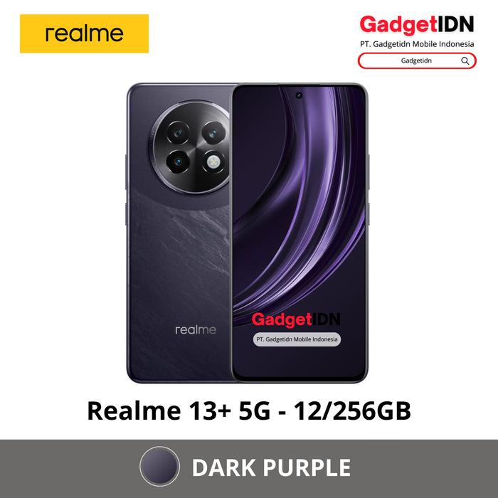 Gambar REALME 13+ 5G 12/256GB ( +14GB Extended RAM ) Garansi Resmi Realme - 13+ 5G - PURPLE, FREE 25 BONUS dari GadgetIDN undefined Tokopedia