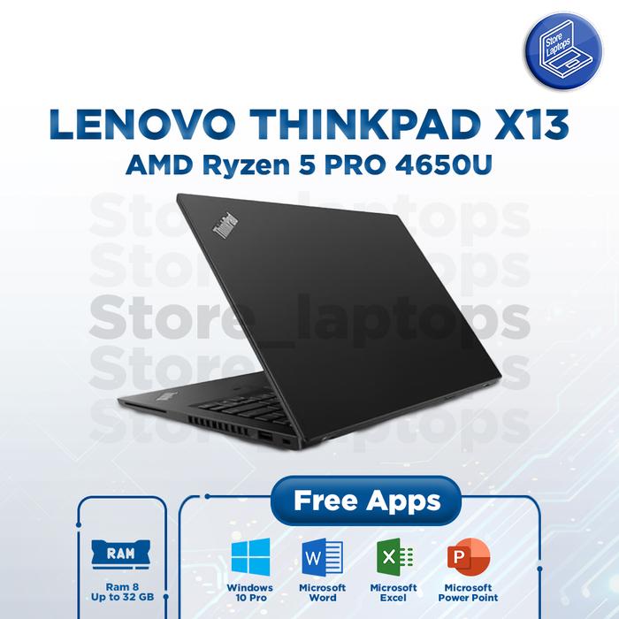 Jual LENOVO THINKPAD X13 Ryzen 5 PRO 4650U RAM 16GB/ 1TB SSD - 8GB