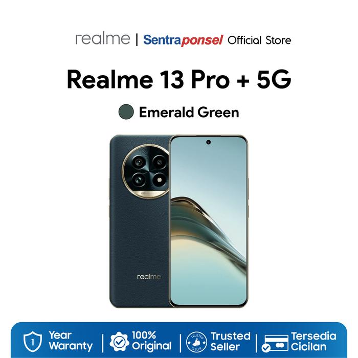 Gambar Realme 13 Pro Plus 5G 8/256GB 12/512GB Emerald Green Monet Gold - Garansi Resmi - Emerald Green, 12GB/512GB dari sentraponselofficial undefined Tokopedia