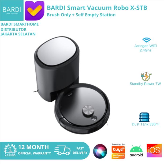 Gambar BARDI Vacuum Robot  X-STB Vacuum Cleaner - Smart Robot Vacuum BARDI Vacuum Sapu Otomatis + Auto Empty Station dari Bardi Smarthome Distributor undefined Tokopedia