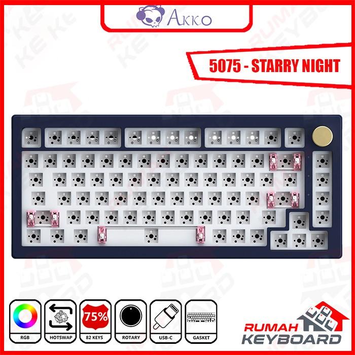 Gambar AKKO 5075 - 75% - RGB - GASKET - BAREBONE - MECHANICAL KEYBOARD - KNOB - STARRY NIGHT dari Rumah-Keyboard undefined Tokopedia