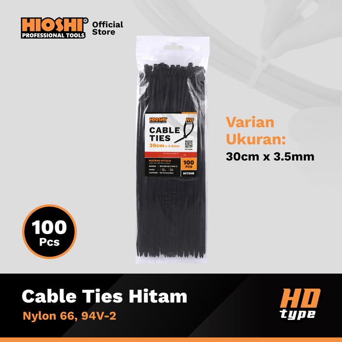 Gambar Cable Ties Kabel tis Nylon / Pengikat kabel (HITAM) MURAH - BAGUS - 30cm x 3.5mm dari HioshiToolsOfficial undefined Tokopedia