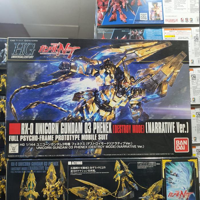 Gambar HGUC RX0 UNICORN GUNDAM 03 PHENEX DESTROY MODE BANDAI dari Gundam Zaku Hobby Corner undefined Tokopedia