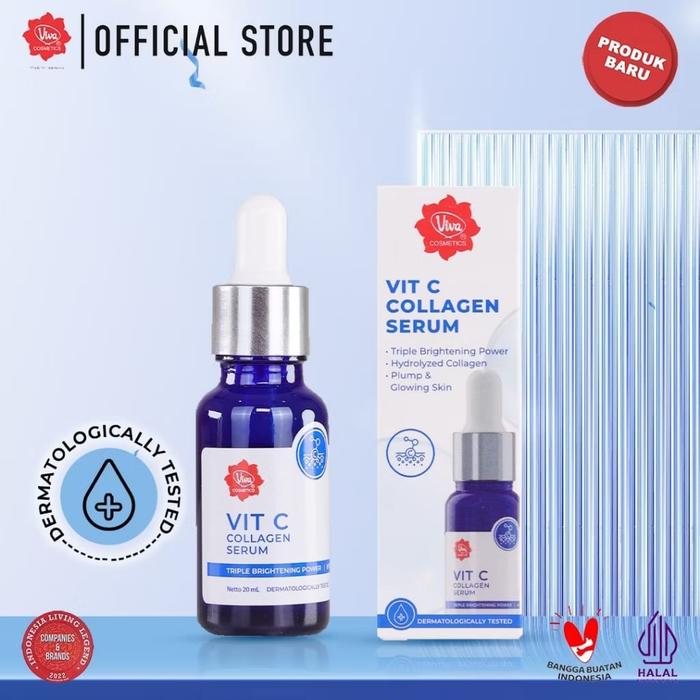 Gambar Viva Vitamin C Collagen Serum with Triple Brightening Power, 2% Vitamin C, 2% Niacinamide, & Sodium Hyaluronate dari Fibiizyshop undefined Tokopedia