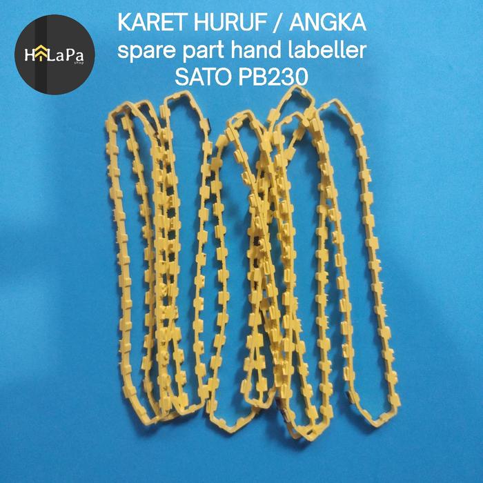 Gambar Karet Huruf / Angka spare part hand label SATO PB230 - Huruf dari Halapa Shop undefined Tokopedia