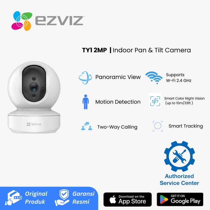Gambar KAMERA EZVIZ CCTV TY1 PRO 1080P 2MP Pan & Tilt Smart Home Camera - TY1 PRO 2MP dari Ezviz Smart Store undefined Tokopedia