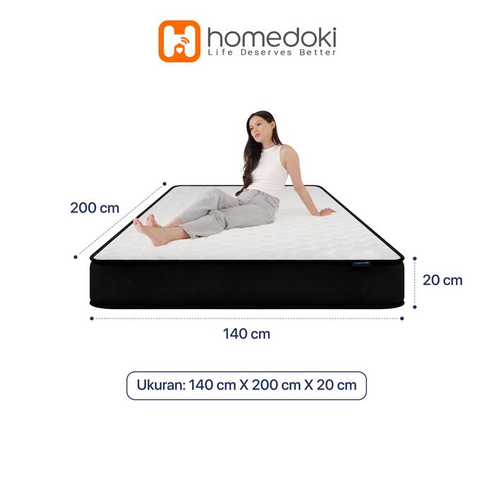 Gambar Homedoki Bonnell Spring / Kasur Box / Kasur Spring Bed / Tebal 20cm / Spring Bed 180x200 - Upgrade*140×200 dari Homedoki Surabaya undefined Tokopedia