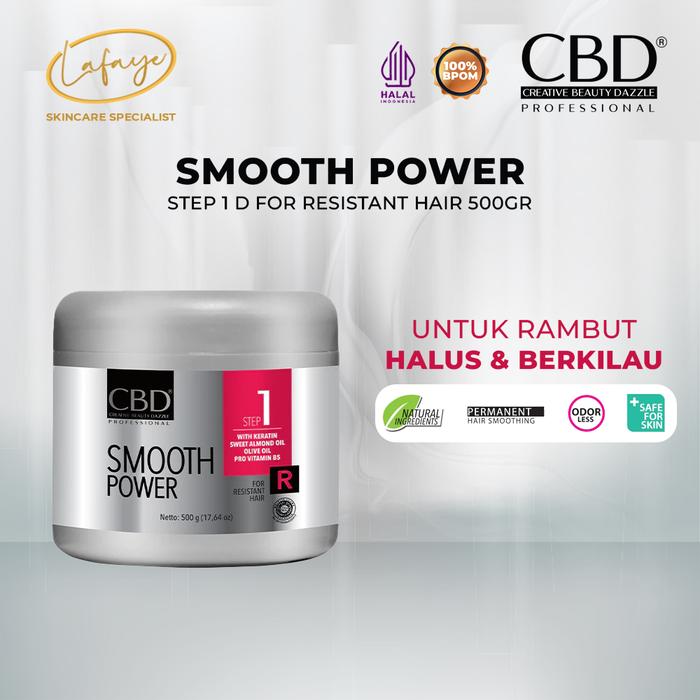 Gambar CBD Professional Smooth Power STEP 1 + STEP 2 / Melembutkan Menutrisi Rambut + Keratin & Pro Vit B5 - STEP 1 Resistan Hair dari Lafaye Store undefined Tokopedia