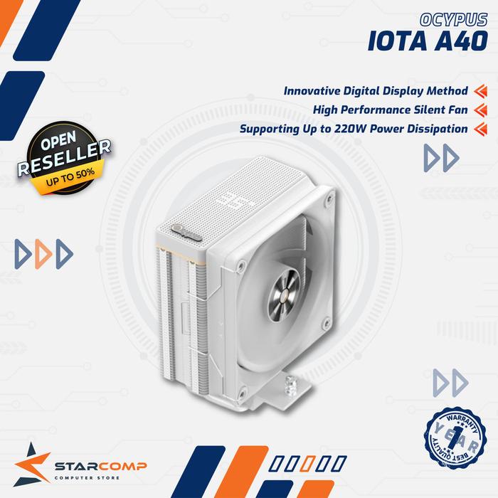 Gambar OCYPUS IOTA A40 | CPU Air Cooler with High-Performance Silent Fans - Putih dari Starcomp Solo undefined Tokopedia