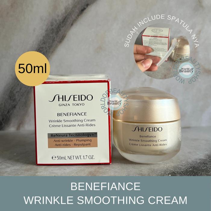 Gambar WOBS | ORIGINAL SHISEIDO Benefiance Wrinkle Smoothing Cream 50ml - Anti Aging Moisturizer Pelembab Wajah - Cream, 50ml dari World Of Beautyshop undefined Tokopedia