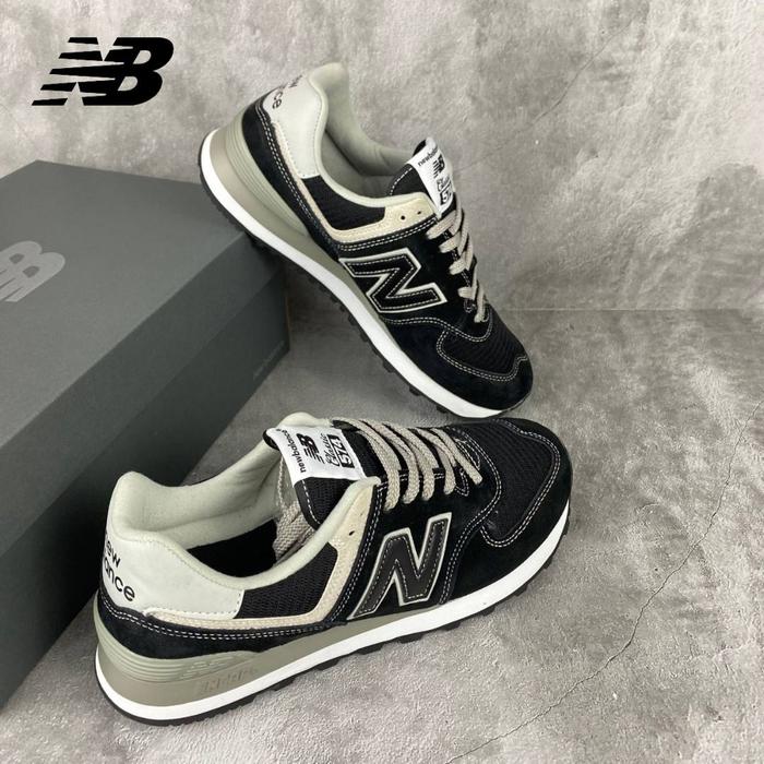 SEPATU NB NEW BALANCE 574 BLACK GREY 42