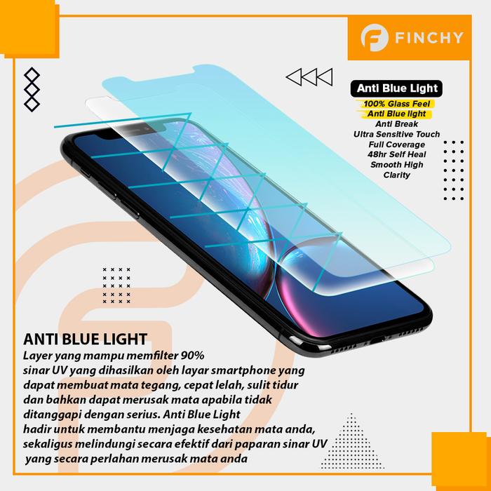Gambar Finchy anti gores iPhone 16 pro 6.1 Hydrogel premium Screen Protector - Front - Anti blue light, Case friendly dari Finchy Indonesia undefined Tokopedia