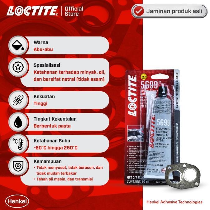Gambar Terlaris Henkel Loctite Si 5699 Gasket Sealant Lem Paking/Gasket 80 Ml dari Home Unix undefined Tokopedia
