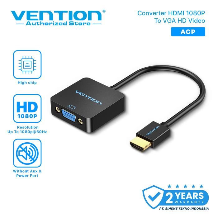 Gambar Vention Conveter HDMI to VGA With Audio & Micro-USB Power Adapter - ACP dari Vention Authorized Store undefined Tokopedia