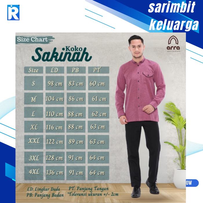 Gambar Baju Sarimbit Keluarga Muslim Seragam Sakinah Dusty Big Size Premium - Koko Ayah, S dari ARROZAQ PROJECT undefined Tokopedia
