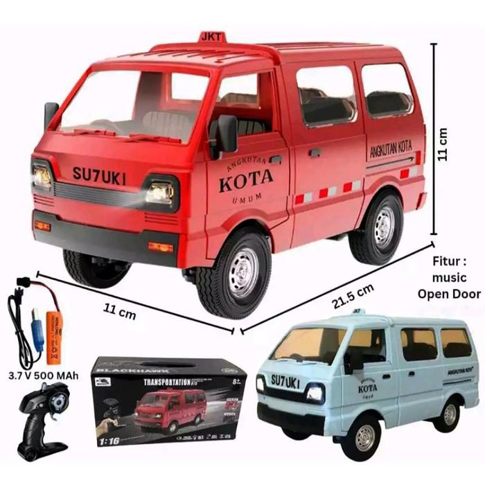 Gambar MOBIL REMOTE CONTROL RC PICK UP SUZUKI CARRY SCALE 1:16 2WD FREKUENSI - ANGKOT TELOLET dari Modernso Shop undefined Tokopedia
