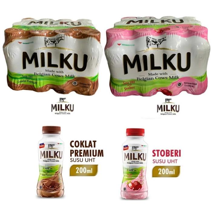 Gambar MILKU BAL ISI 12 x 200ml SUSU UHT COKELAT STRAWBERRY ORIGINAL BELGIAN COW COKLAT STROBERI MINUMAN CEMILAN ANAK SEHAT GROSIR MURAH WINGSFOOD BOTOL PARCEL HAMPERS PARSEL BOX KARTON BALL dari Muthiashoppp undefined Tokopedia